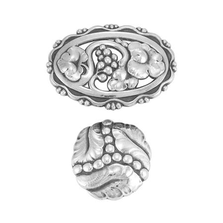 Two Sterling Silver Brooches Georg 6aa5a