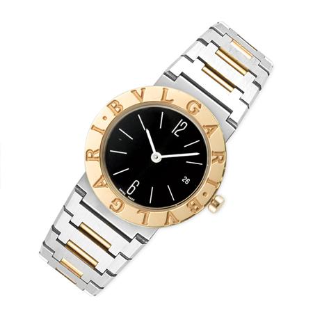 Stainless Steel and Gold Wristwatch  6aa7b