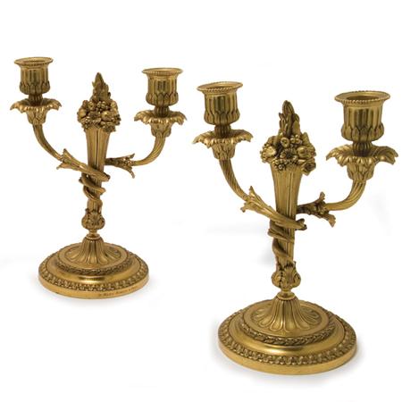 Pair of Louis XVI Style Gilt-Bronze