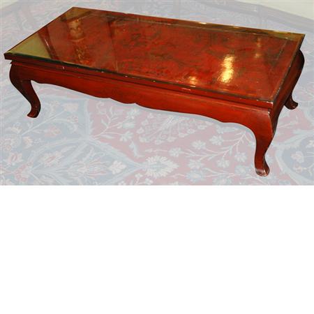 Chinese Red Lacquered Low Table
	  Estimate:$400-$600