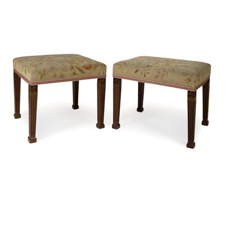 Pair of George III Mahogany Stools  6a742