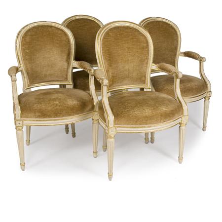 Set of Four Louis XVI Style Painted 6a74d