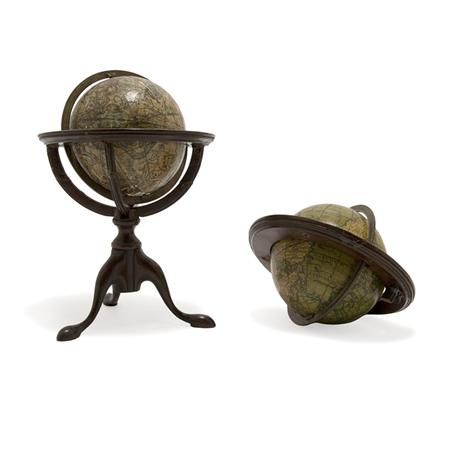 Two George IV Miniature Table Globes  6a768