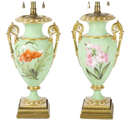 Pair of Paris Gilt Decorated Porcelain