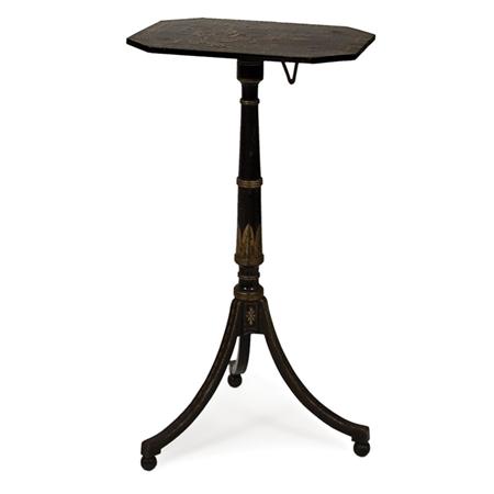 Regency Japanned Tilt Top Candlestand  6a786