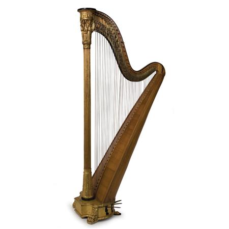 Regency Parcel Gilt Satinwood Harp
	