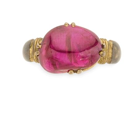 Gold and Tumbled Ruby Ring
	  Estimate:$600-$800