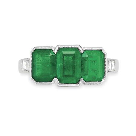 Emerald and Diamond Ring
	  Estimate:$600-$800