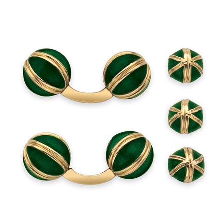 Gold and Green Enamel Dress Set
	