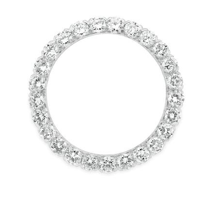 Diamond Circle Brooch, J.E. Caldwell