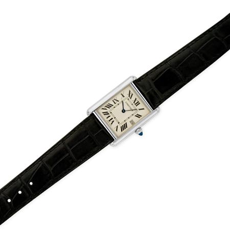 Gentleman s White Gold Tank Wristwatch  6a838