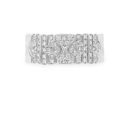 White Gold and Diamond Band Ring,