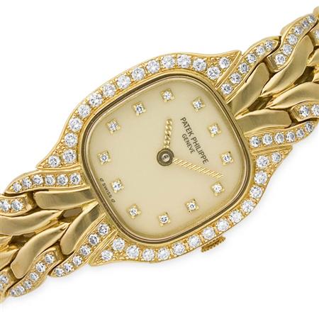 Gold and Diamond Wristwatch Patek 6a846