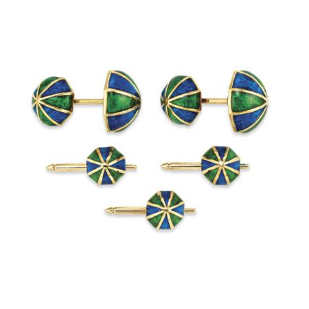 Gold and Green and Blue Enamel 6a877