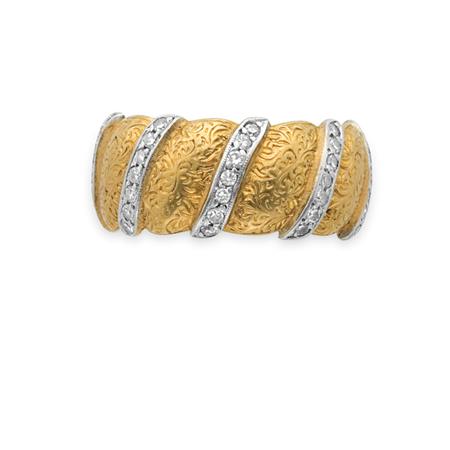Gold and Diamond Band Ring, Gianmaria