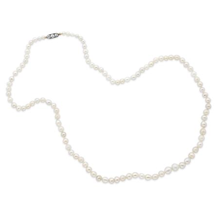 Natural Pearl Necklace with Diamond 6a8a1