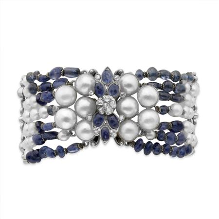 Antique Seven Strand Sapphire Bead,