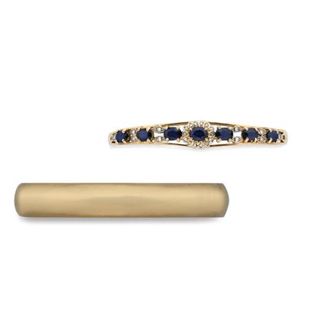 Gold Bangle and Gold Sapphire 6ad25