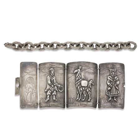 Two Silver Bracelets
	Estimate: $150  - $250