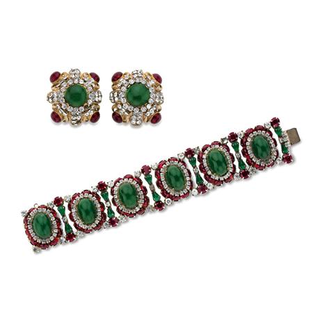 Simulated Emerald Ruby and Diamond 6ad37