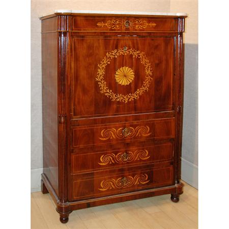 Italian Marble Top Inlaid Mahogany 6ade2