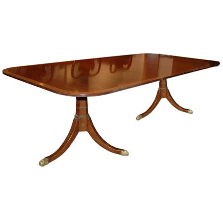 George III Style Banded Mahogany