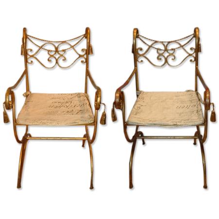 Pair of Neoclassical Style Gold