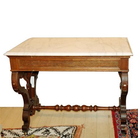 Victorian Marble Top Mahogany Side 6ae13