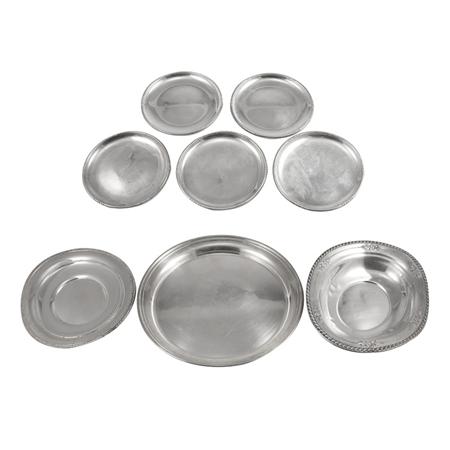 Set of Eight Sterling Silver Butter