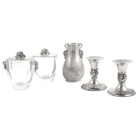 Group of Five Danish Silver Table 6ae68