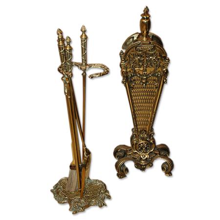 Rococo Style Gilt-Bronze Fire Fan