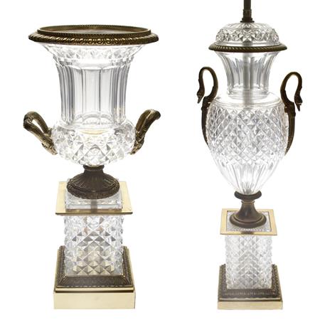 Gilt-Bronze Mounted Cut Glass Urn