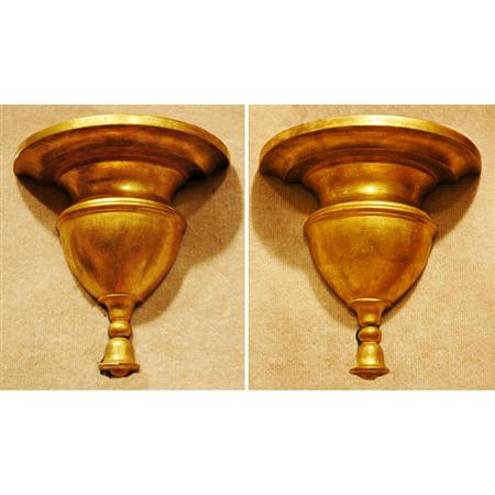 Pair of Gold Painted Wood Urn Form 6ae9f