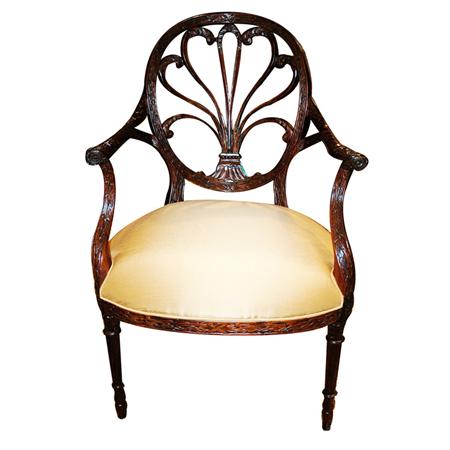 Regency Style Carved Mahogany Armchair
	