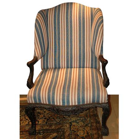 George III Style Mahogany Upholstered 6aec2