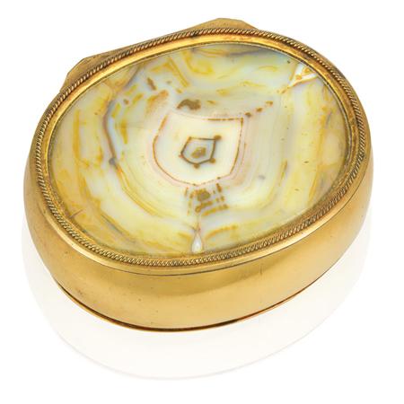 Silver Gilt and Agate Box, Asprey
	