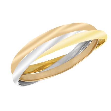 Tricolor Gold Rolling Bangle Bracelet  6ab51