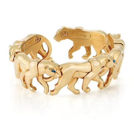 Gold Panther Bangle Bracelet Cartier  6ab57