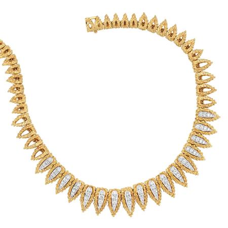 Gold and Diamond Fringe Necklace
	