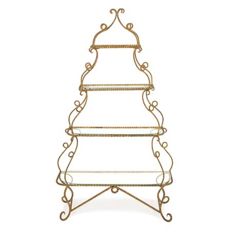 Gilt Wrought Iron and Glass Etagere Estimate nbsp 400 nbsp nbsp nbsp 600 6ac0a