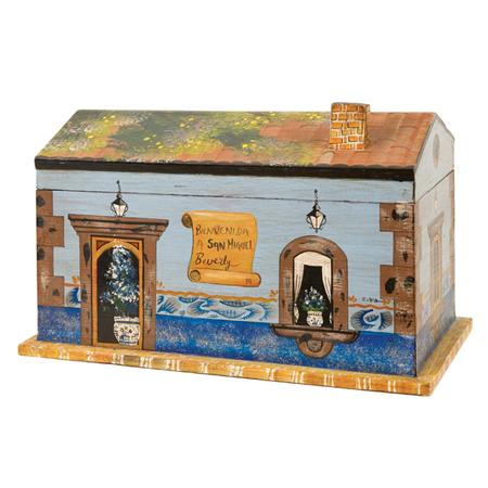 Mexican Painted Wood House Form 6ac65