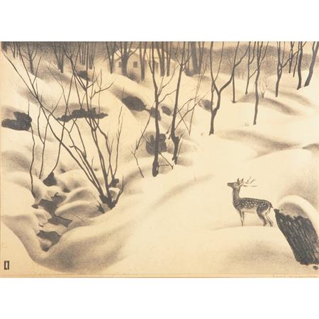 Louis Lozowick EDGE OF THE FOREST Lithograph
	Estimate: $200  - $300