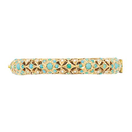 Gold Turquoise and Split Pearl 6b0ab