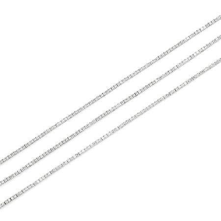 Three Diamond Bracelets
	  Estimate:$1,200-$1,800