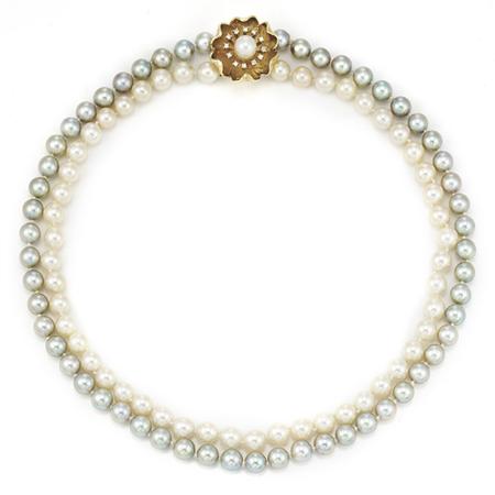 Double Strand Cultured Pearl and 6b116