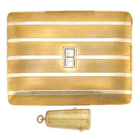 Two-Color Gold Cigarette Case,