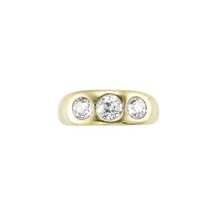 Gold and Diamond Gypsy Ring  6b134