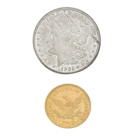 U.S. Morgan Silver Dollar and U.S. $2