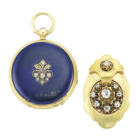 Antique Gold and Enamel Hunting