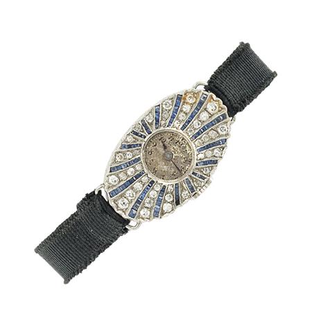 Diamond and Sapphire Wristwatch
	